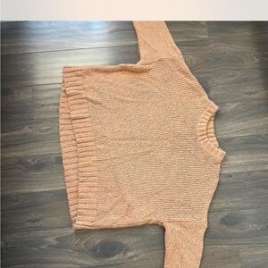 Aerie Orange Crew Neck Sweater Knit Classic